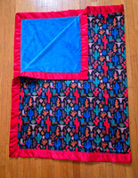 3X5 Red & Blue Cactus
