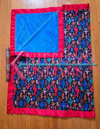 3X5 Red & Blue Cactus